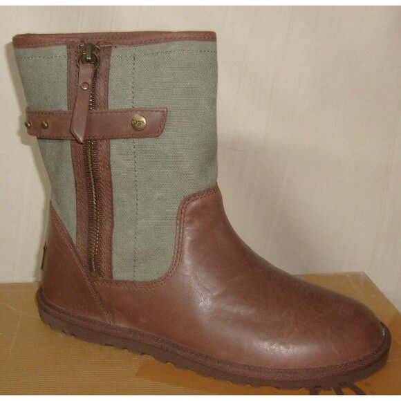 UGG Rosalie Brown / Green  Boots Women's Size US 6 NEW 1004161 - Picture 3 of 10